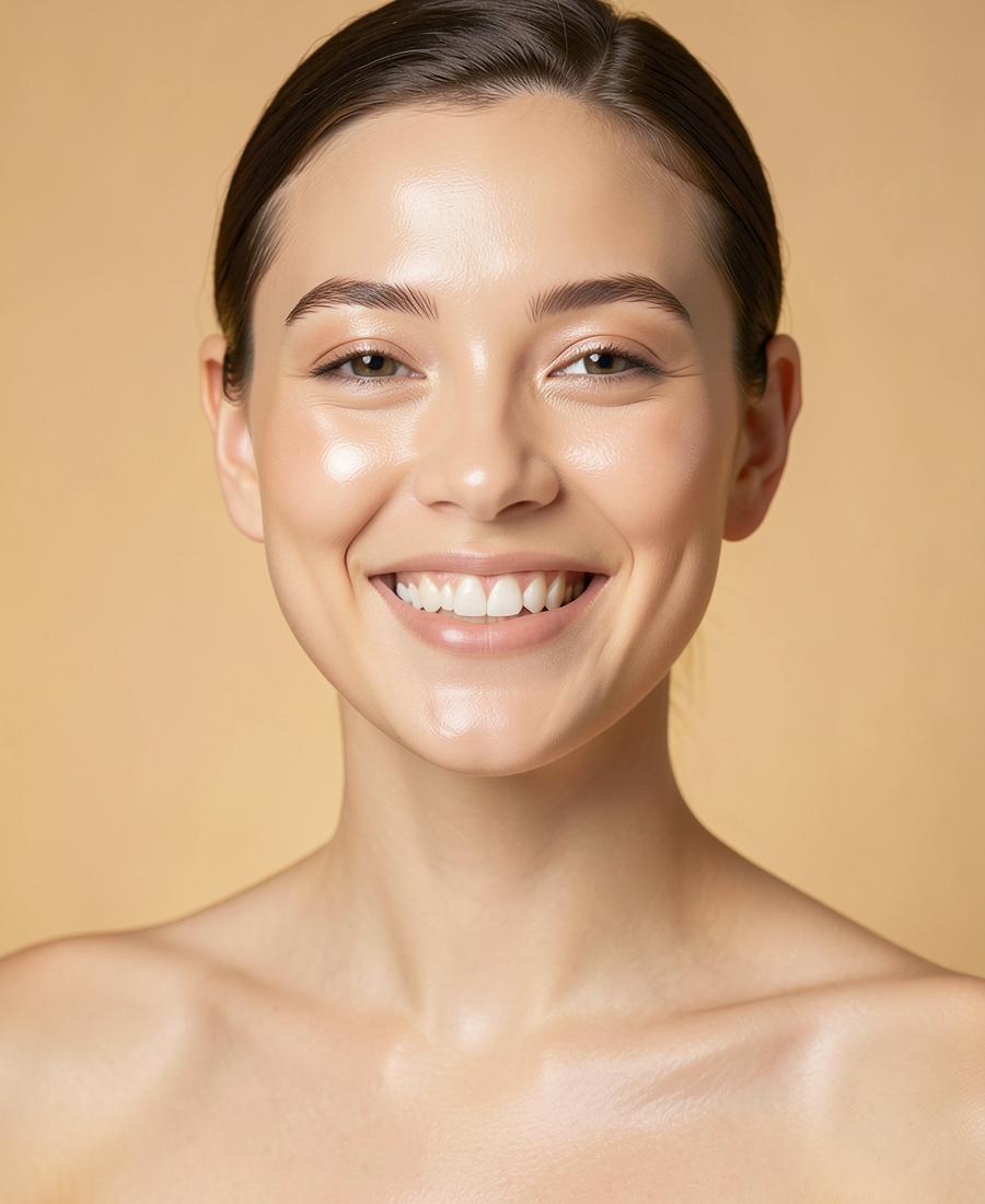 Skin after 14 days of using the serum — brighter, smoother and more even