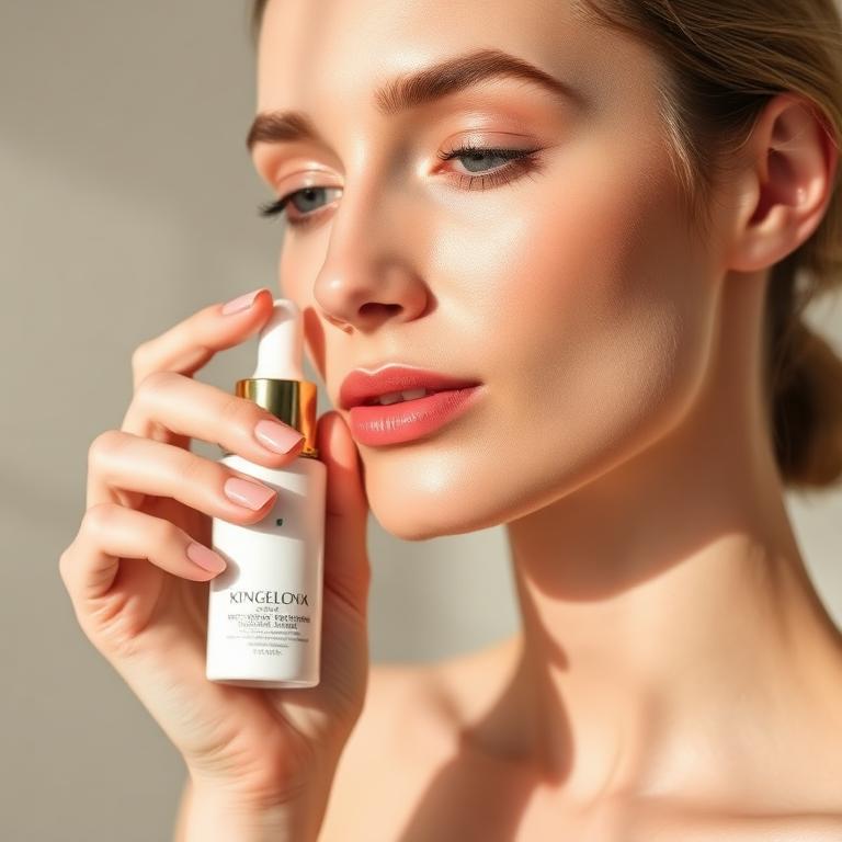 Customer holding ZURIÉ skincare product